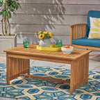 Carolina Outdoor Acacia Wood Coffee Table by Christopher Knight Home