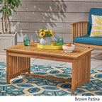 Table basse Carolina en bois d'acacia d'extérieur par Christopher Knight Home