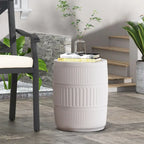 Table d'appoint d'extérieur légère en béton Travis par Christopher Knight Home