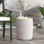 Table d'appoint d'extérieur légère en béton Travis par Christopher Knight Home