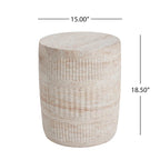 Table d'appoint d'extérieur légère en béton Travis par Christopher Knight Home