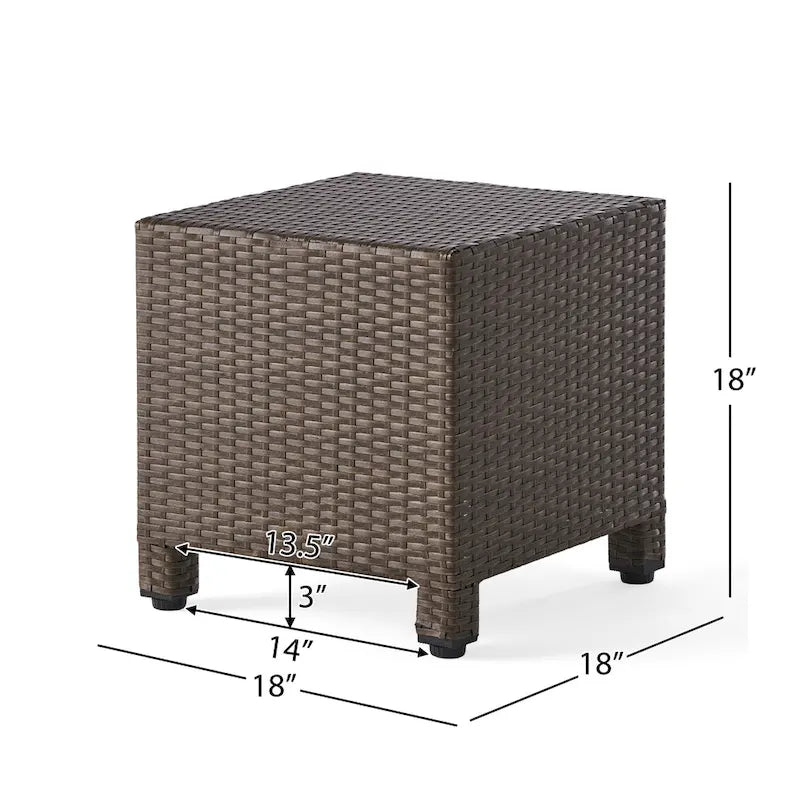 Table d'appoint d'extérieur en osier Puerta par Christopher Knight Home