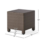 Table d'appoint d'extérieur en osier Puerta par Christopher Knight Home
