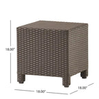 Table d'appoint d'extérieur en osier Puerta par Christopher Knight Home