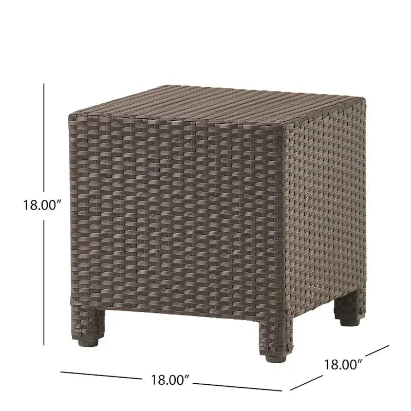 Table d'appoint d'extérieur en osier Puerta par Christopher Knight Home