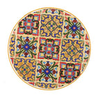 Table d'appoint ronde d'extérieur Christopher Knight Home Barnsfield avec carreaux de céramique et cadre en fer