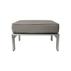 Salon de jardin Cape Coral de Christopher Knight Home en aluminium pour deux personnes avec poufs et table d'appoint
