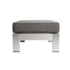 Salon de jardin Cape Coral de Christopher Knight Home en aluminium pour deux personnes avec poufs et table d'appoint
