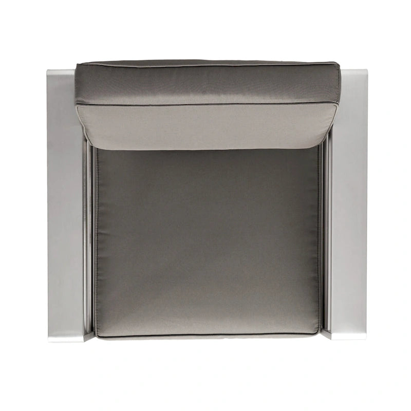 Salon de jardin Cape Coral de Christopher Knight Home en aluminium pour deux personnes avec poufs et table d'appoint