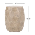 Table d'appoint d'extérieur en béton léger Aranda par Christopher Knight Home