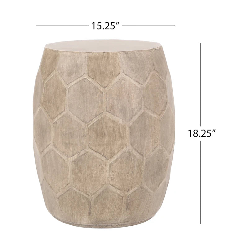 Table d'appoint d'extérieur en béton léger Aranda par Christopher Knight Home