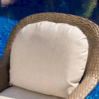 Liam, ensemble de 3 sièges pivotants en osier avec coussins par Christopher Knight Home