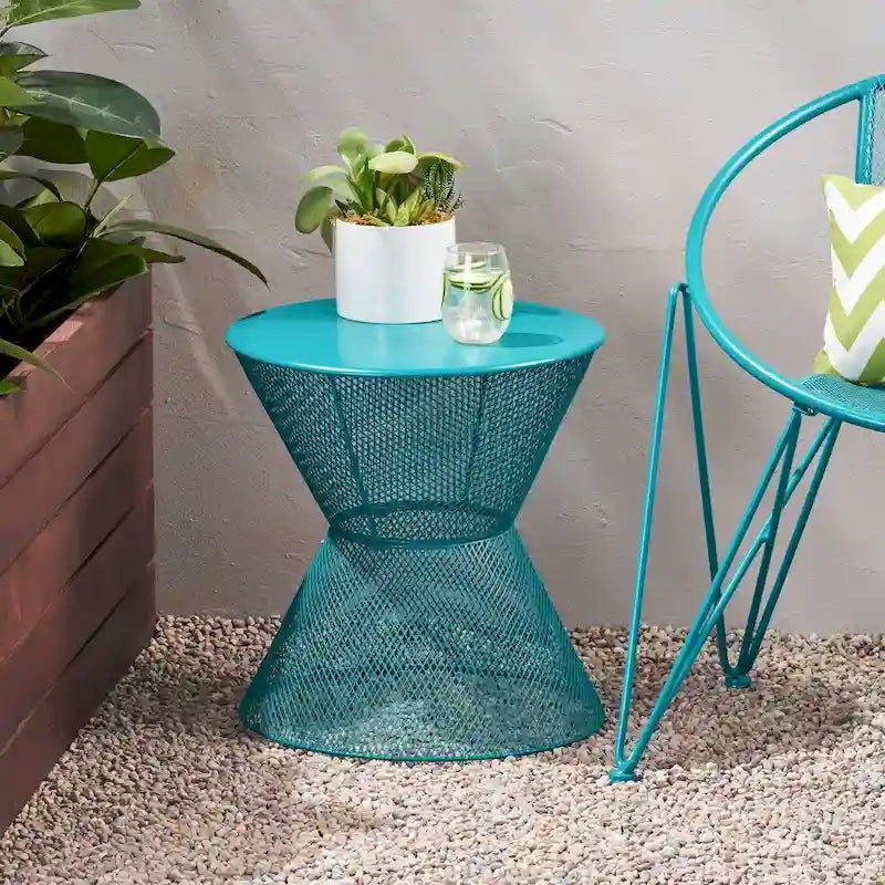 Table d'appoint d'extérieur moderne Nevada par Christopher Knight Home