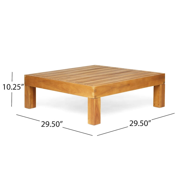 Table basse d'extérieur Oana en bois d'acacia par Christopher Knight Home