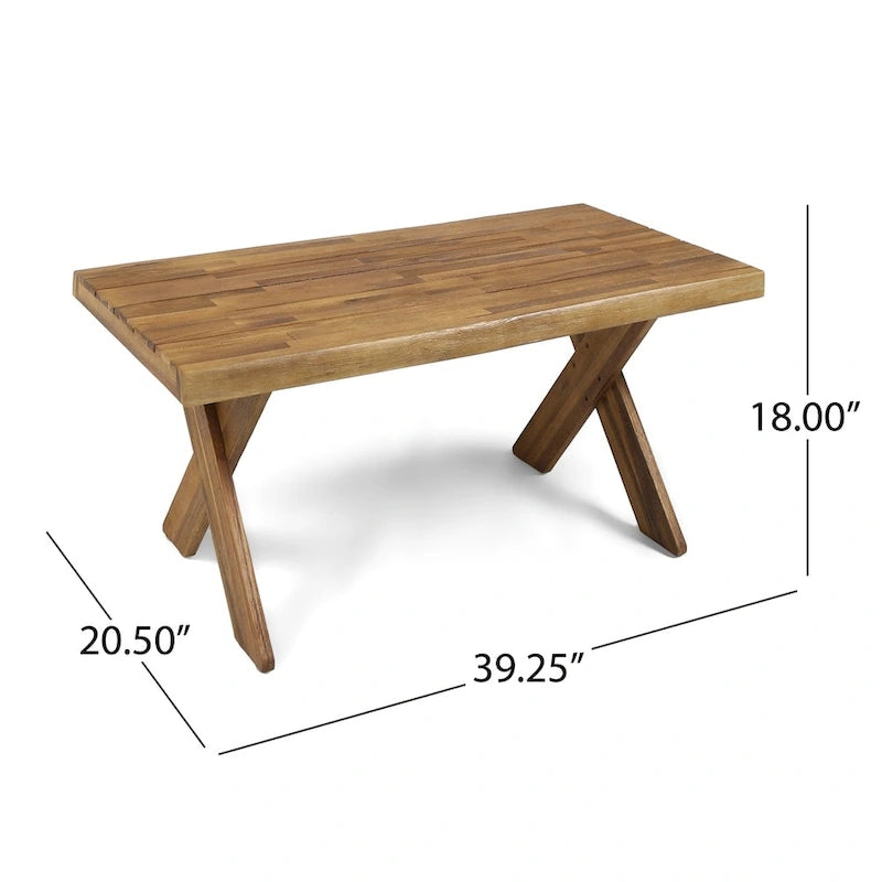 Table basse d'extérieur en bois d'acacia Eaglewood par Christopher Knight Home