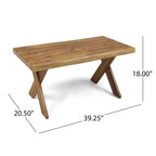 Table basse d'extérieur en bois d'acacia Eaglewood par Christopher Knight Home