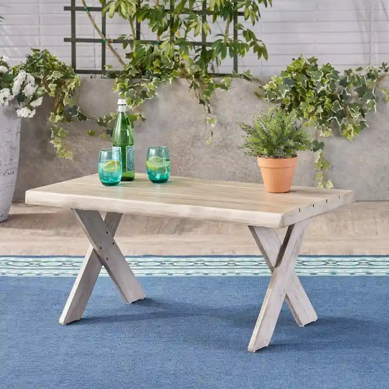 Table basse d'extérieur en bois d'acacia Eaglewood par Christopher Knight Home