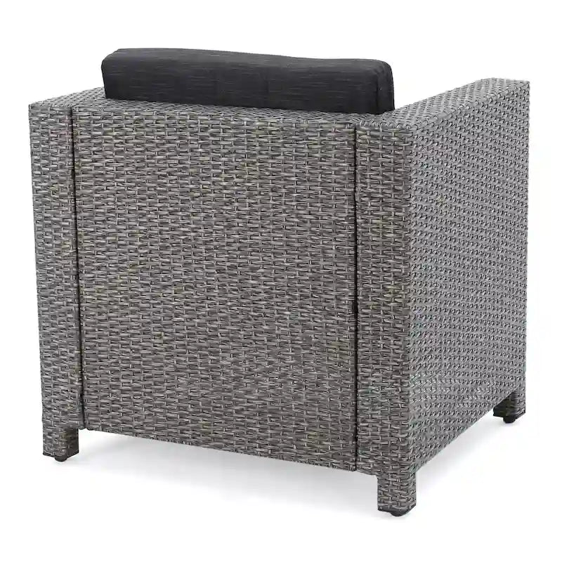 Lot de 4 fauteuils de jardin Puerta avec coussins résistants à l'eau, par Christopher Knight Home