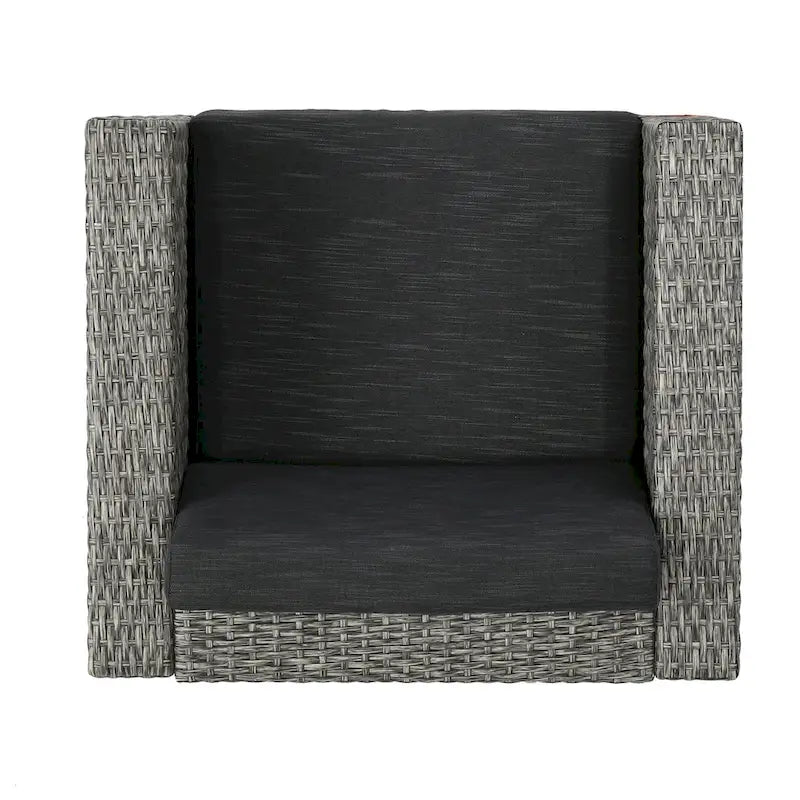 Lot de 4 fauteuils de jardin Puerta avec coussins résistants à l'eau, par Christopher Knight Home