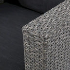Lot de 4 fauteuils de jardin Puerta avec coussins résistants à l'eau, par Christopher Knight Home