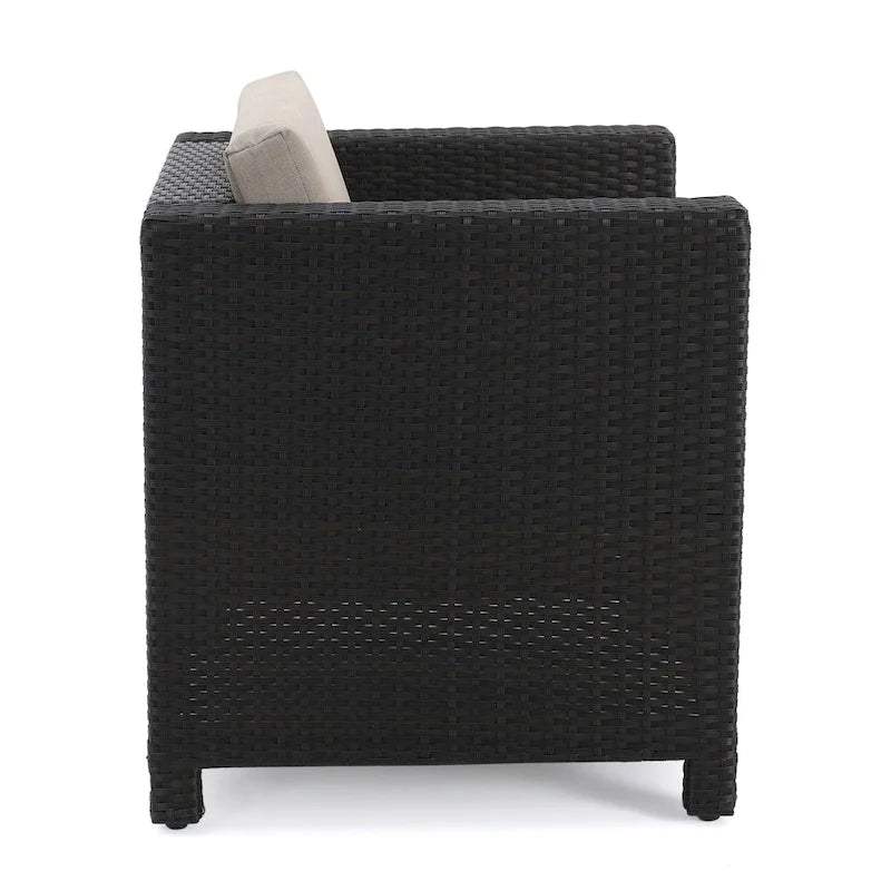 Lot de 4 fauteuils de jardin Puerta avec coussins résistants à l'eau, par Christopher Knight Home