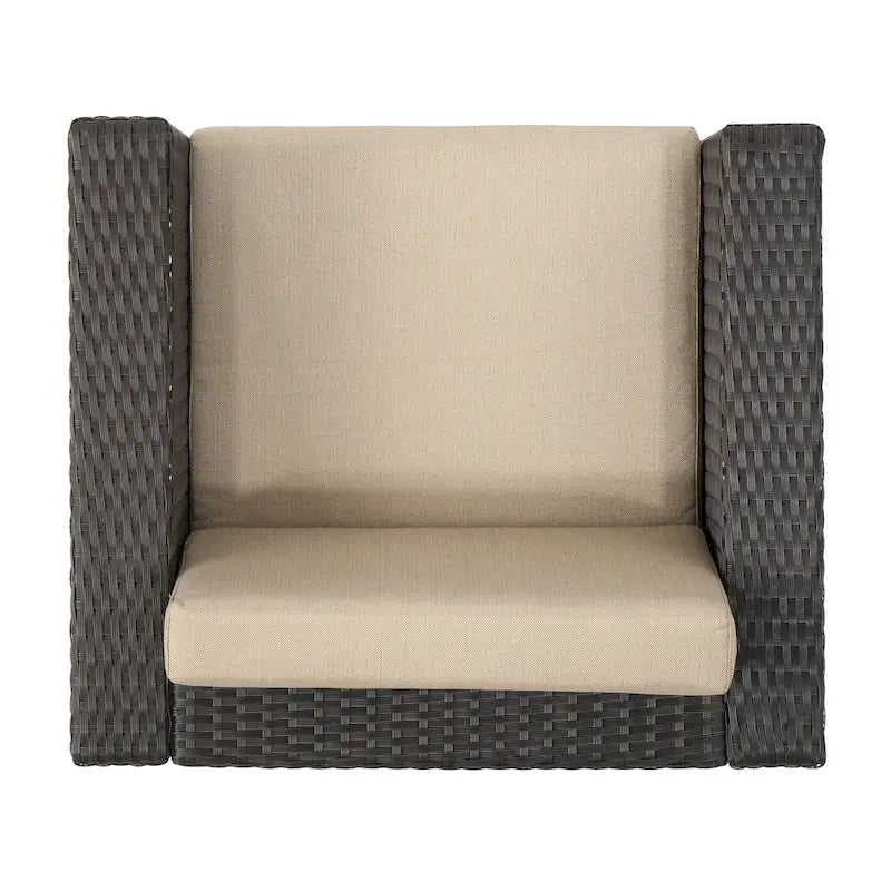 Lot de 4 fauteuils de jardin Puerta avec coussins résistants à l'eau, par Christopher Knight Home