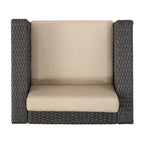 Lot de 4 fauteuils de jardin Puerta avec coussins résistants à l'eau, par Christopher Knight Home