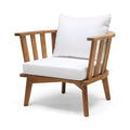 Fauteuil de club en bois d'extérieur Solano avec coussins par Christopher Knight Home