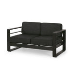 Causeuse d'extérieur en aluminium Maya Bay avec coussins par Christopher Knight Home