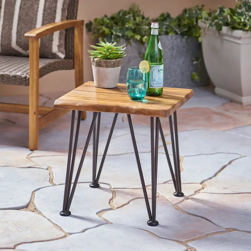 Table d'appoint industrielle Zion en bois d'acacia par Christopher Knight Home