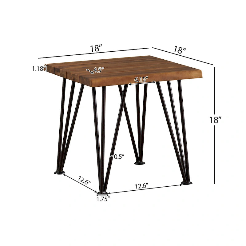 Table d'appoint industrielle Zion en bois d'acacia par Christopher Knight Home
