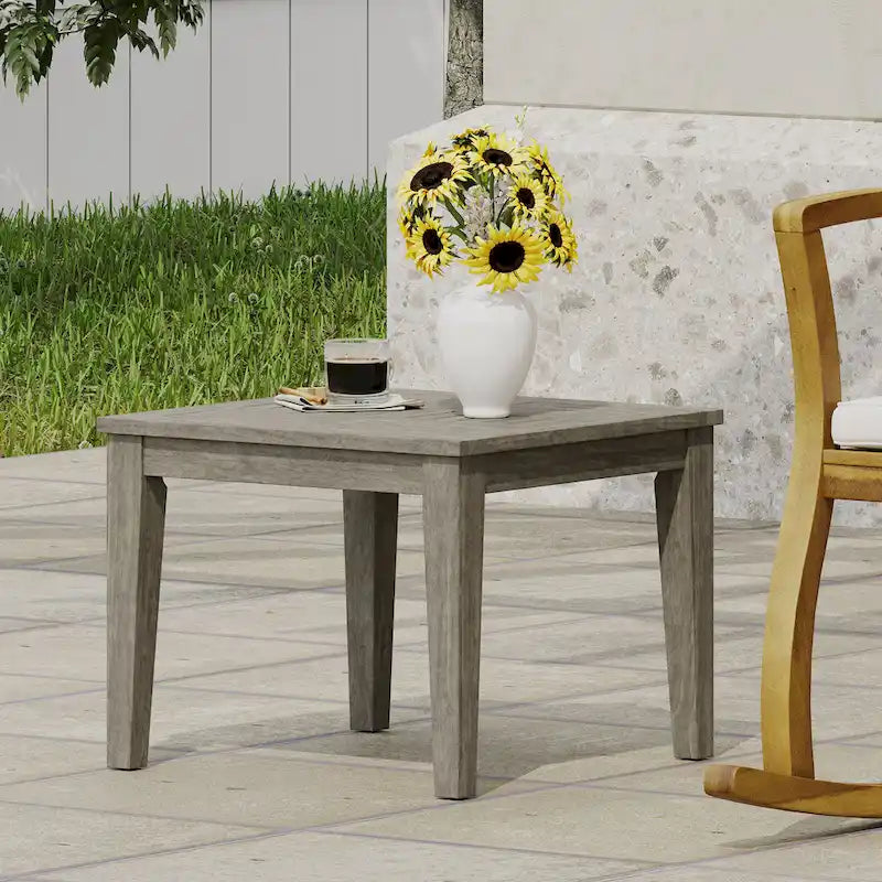 Table d'appoint d'extérieur en bois d'acacia Hampton par Christopher Knight Home