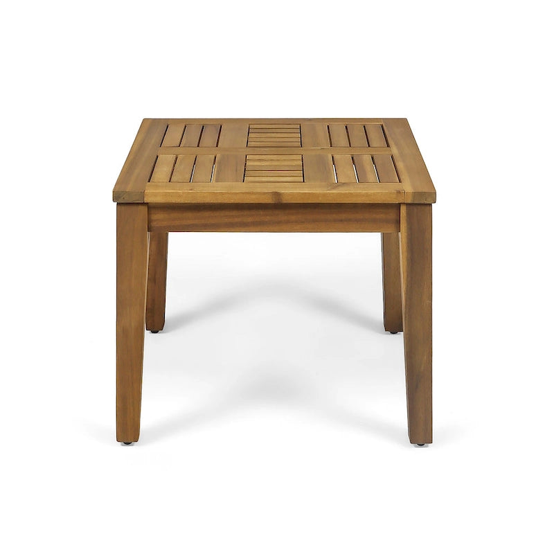 Table d'appoint d'extérieur en bois d'acacia Hampton par Christopher Knight Home