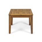 Table d'appoint d'extérieur en bois d'acacia Hampton par Christopher Knight Home