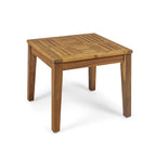 Table d'appoint d'extérieur en bois d'acacia Hampton par Christopher Knight Home