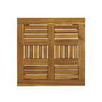 Table d'appoint d'extérieur en bois d'acacia Hampton par Christopher Knight Home