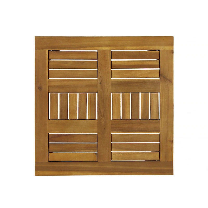 Table d'appoint d'extérieur en bois d'acacia Hampton par Christopher Knight Home