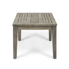 Table d'appoint d'extérieur en bois d'acacia Hampton par Christopher Knight Home