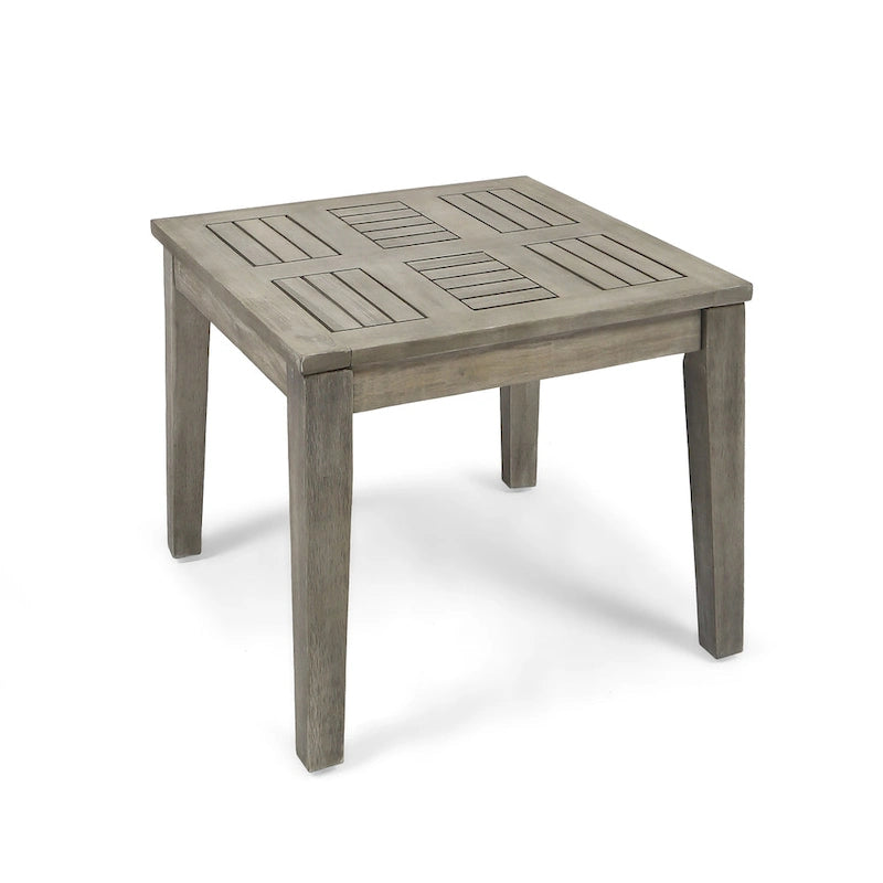 Table d'appoint d'extérieur en bois d'acacia Hampton par Christopher Knight Home