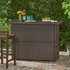 Outdoor Trinidad Wicker Bar by Christopher Knight Home