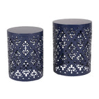 Tables d'appoint Mathena en métal pour l'extérieur (Lot de 2) par Christopher Knight Home