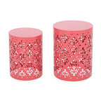 Tables d'appoint Mathena en métal pour l'extérieur (Lot de 2) par Christopher Knight Home
