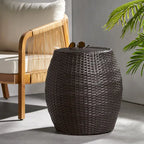 Table d'appoint en osier 14 pouces Canary Outdoor de Christopher Knight Home