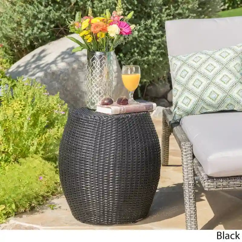 Table d'appoint en osier 14 pouces Canary Outdoor de Christopher Knight Home
