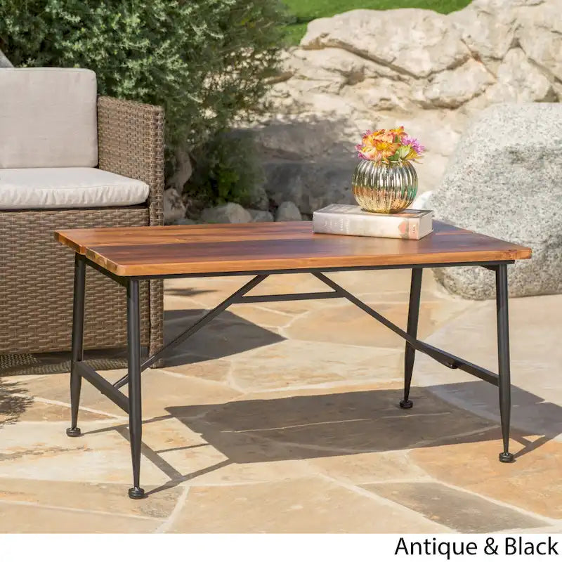Table basse d'extérieur en bois d'acacia Ocala par Christopher Knight Home