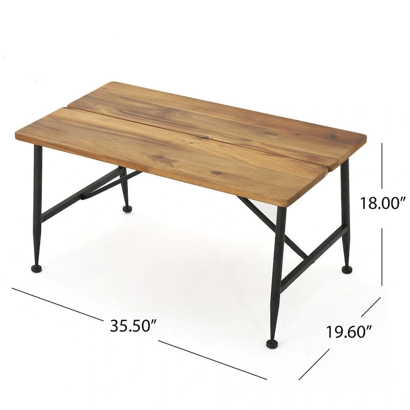 Table basse d'extérieur en bois d'acacia Ocala par Christopher Knight Home