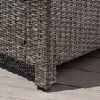 Causeuse d'extérieur en osier Puerta avec coussin par Christopher Knight Home