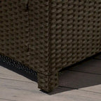 Causeuse d'extérieur en osier Puerta avec coussin par Christopher Knight Home