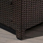 Causeuse d'extérieur en osier Puerta avec coussin par Christopher Knight Home