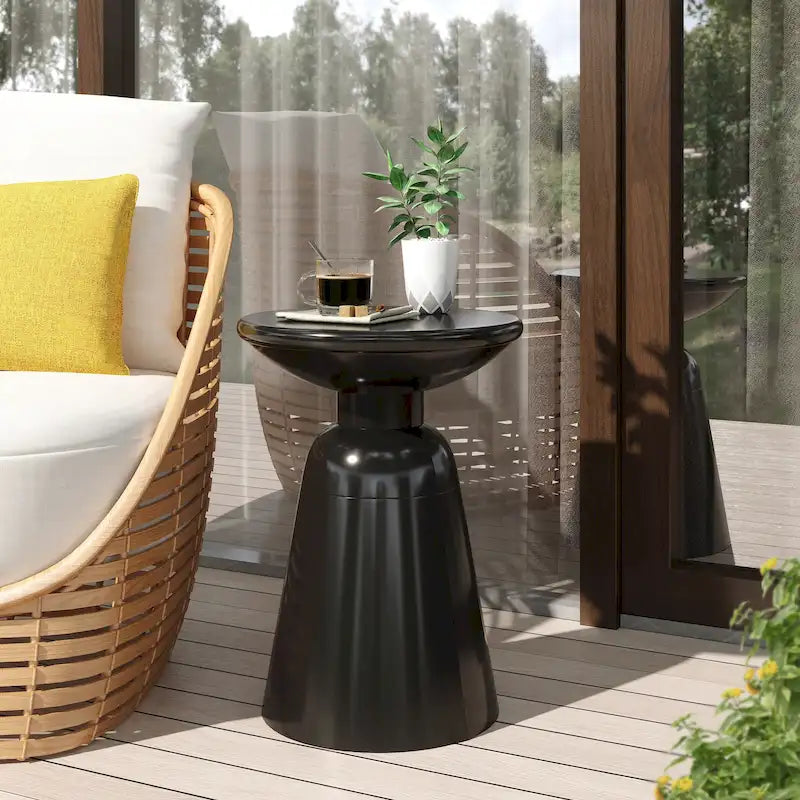 Pelon Outdoor Outdoor Metal Side Table by Christopher Knight Home